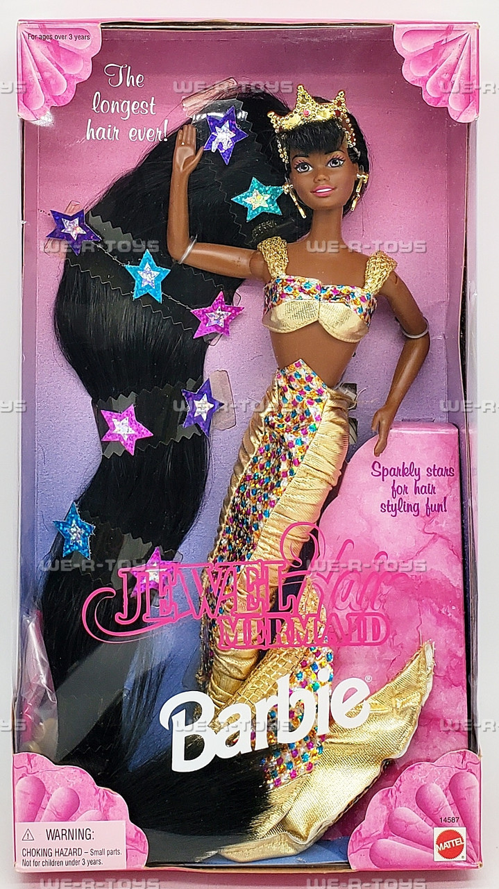 Barbie Jewel Hair Mermaid African American Doll 1995 Mattel #14587