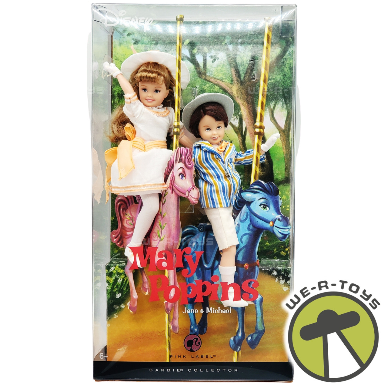 Barbie Collector Mary Poppins Jane Michael Doll Set Pink Label