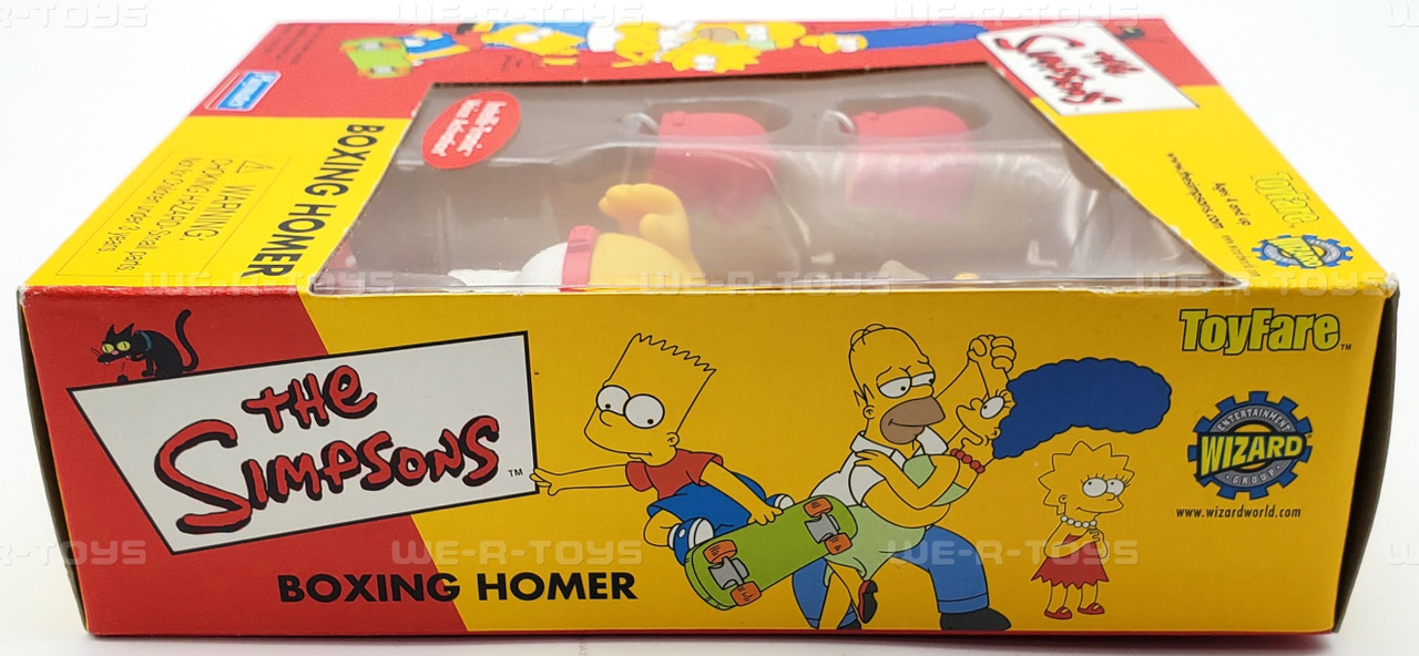 The Simpsons Boxing Homer Action Figure Toyfare 2001 Playmates NEW