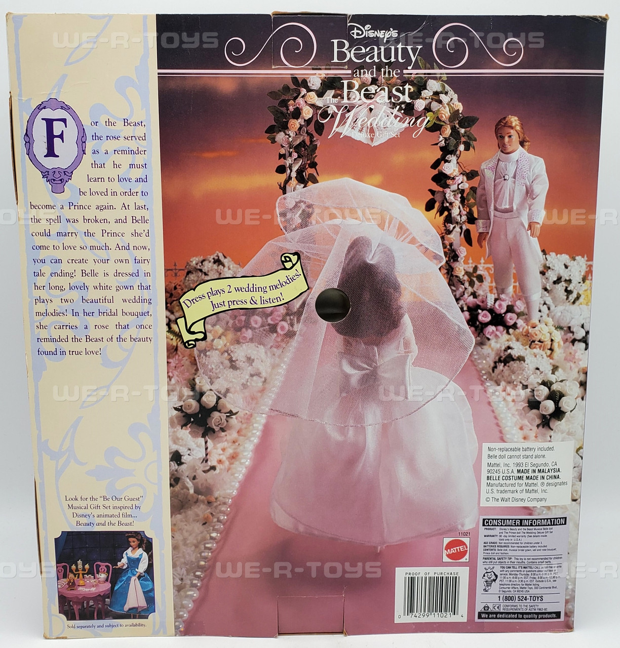 Disney's Beauty and the Beast Wedding Deluxe Gift Set 1993 Mattel 11021 NRFP - We-R-Toys Disney's Beauty and the Beast Wedding Deluxe Gift Set 1993 Mattel 11021 NRFP - We-R-Toys