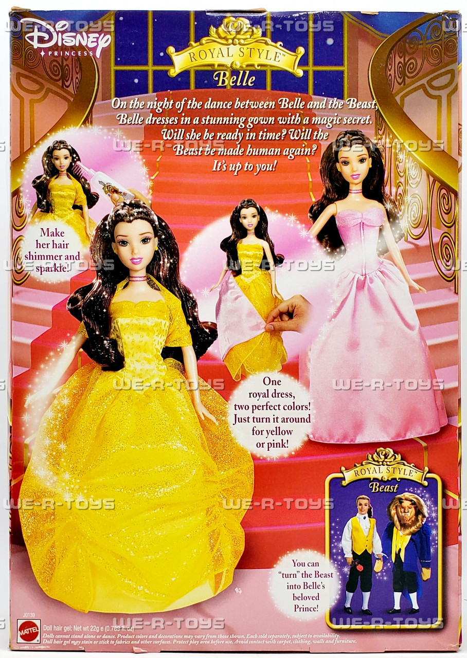 Disney Princess Royal Style Belle Doll 2005 Mattel J0139 We-R-Toys
