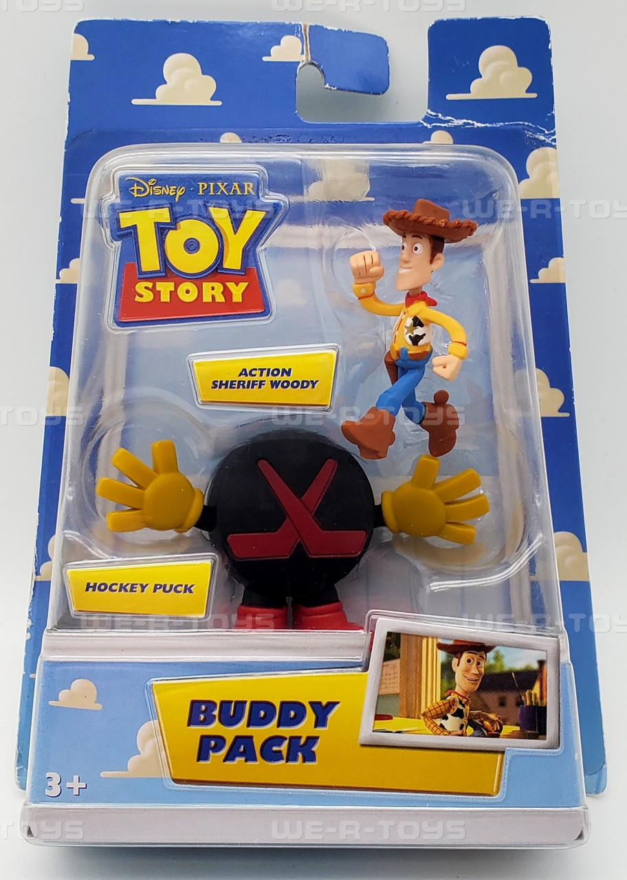 Disney Pixar Toy Story Sheriff Woody & Hockey Puck Buddy Pack RARE