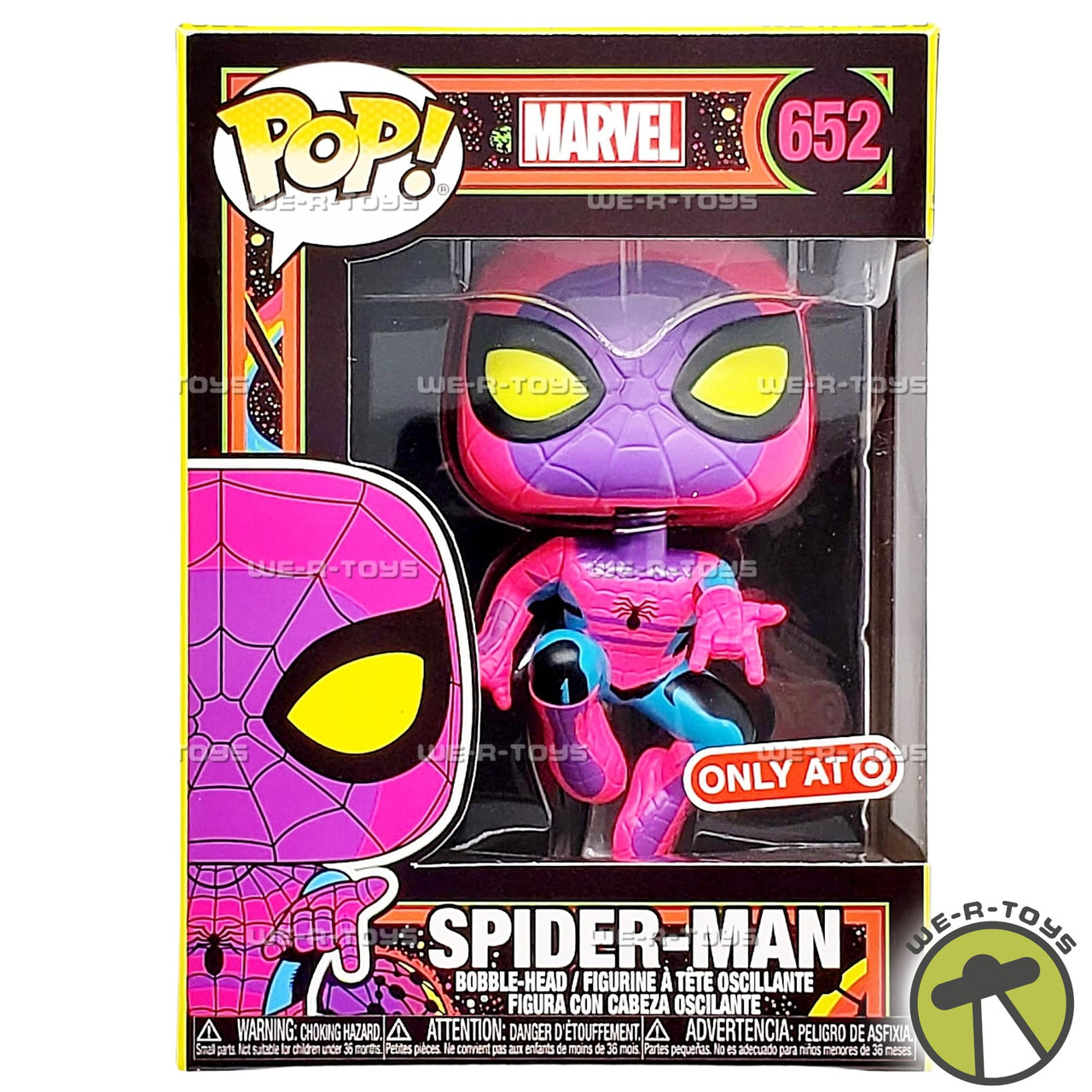 funko pop スパイダーマン black light 復刻版 Amazon.com: Funko Pop! Marvel: Blacklight Spider-Man Vinyl