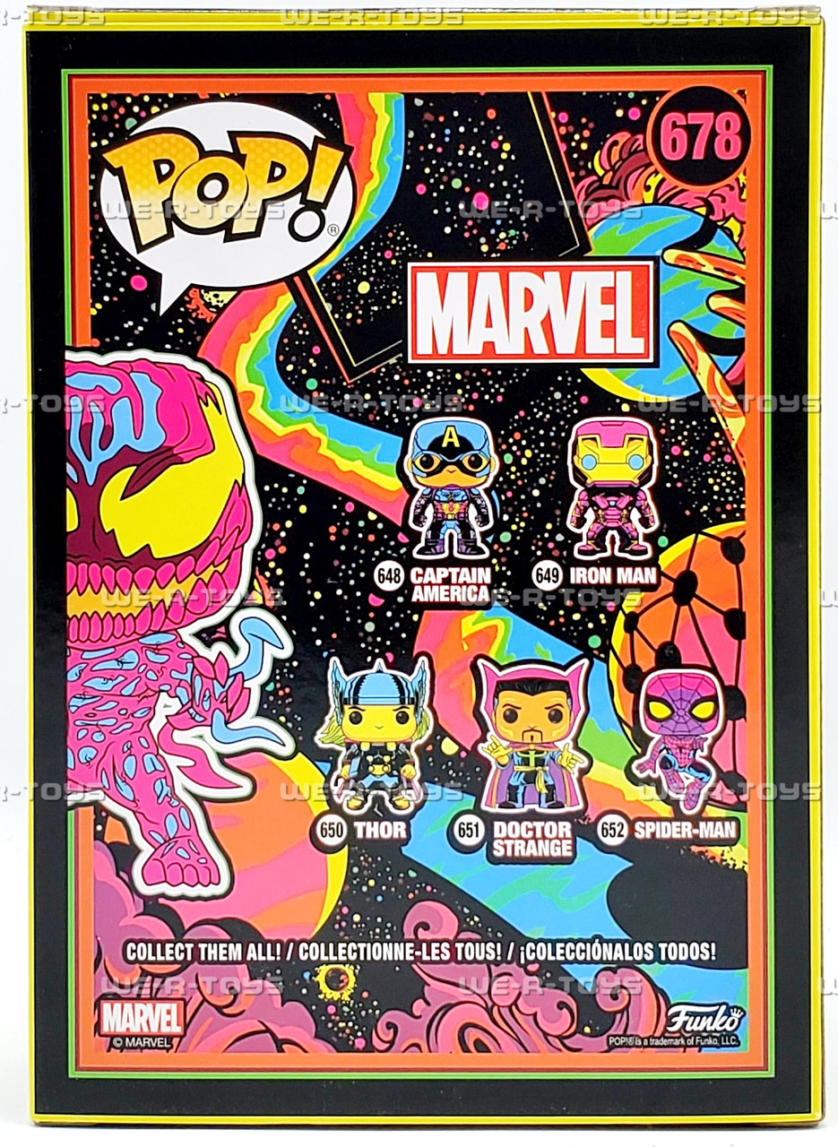 【海外限定版】MARVEL カーネイジ ネオンブラックライト Funko Funko POP Marvel Carnage Black Light 678 Vinyl Figure - We-R-Toys