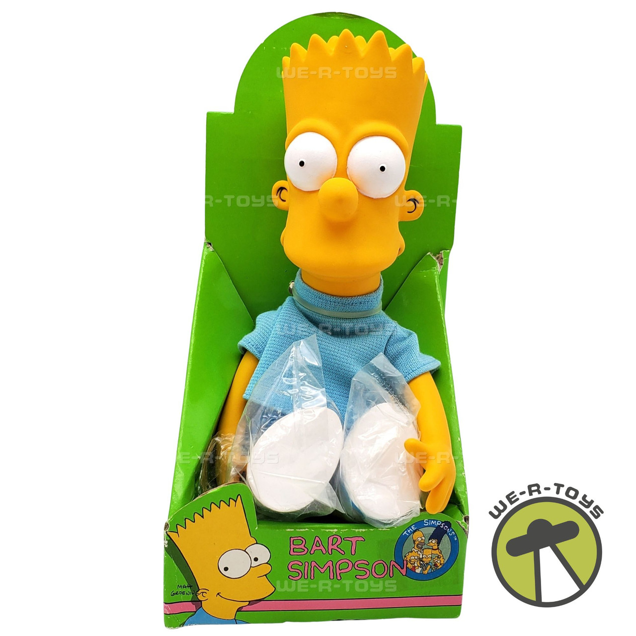 The Simpsons Bart Simpson Plush Doll With Vinyl Head 1990 Dan Dee 
