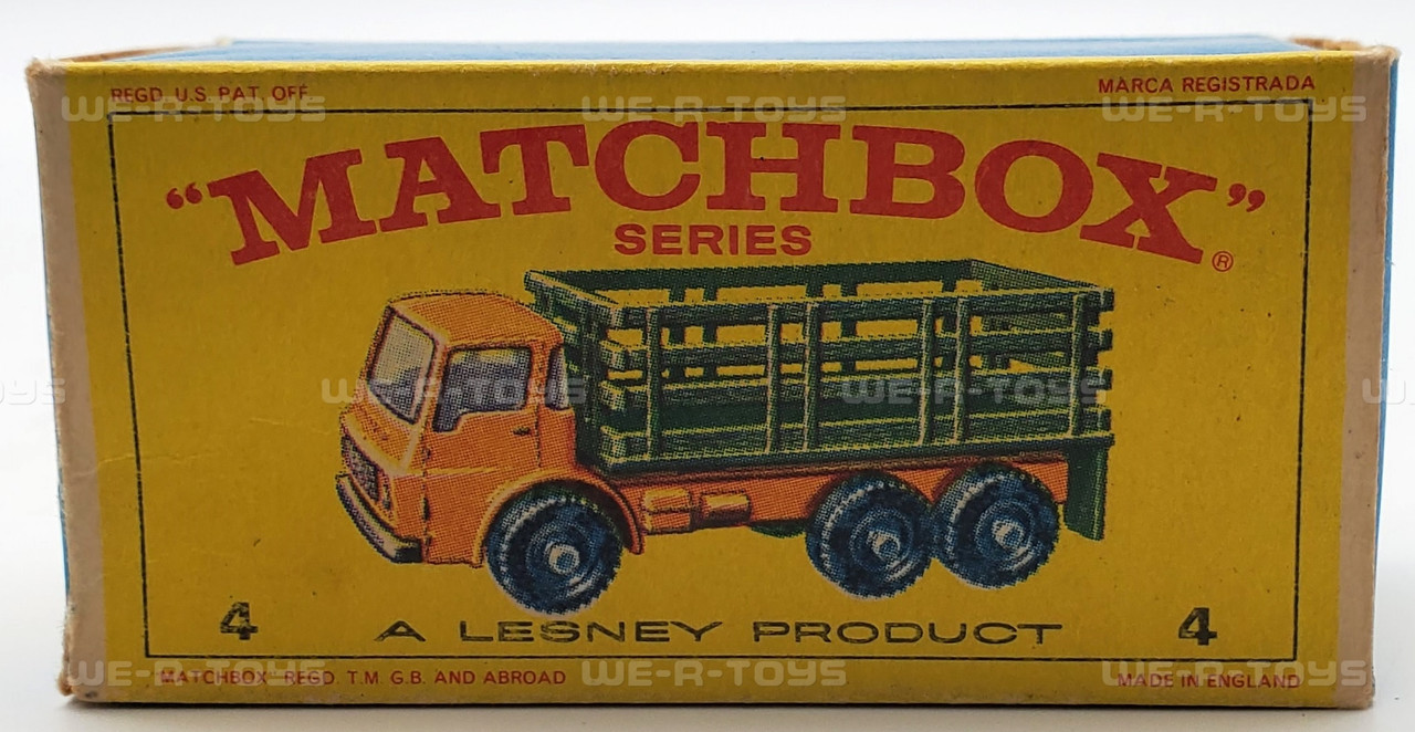 Matchbox #4 Vintage Stake Truck With Original Box Lesney New - We
