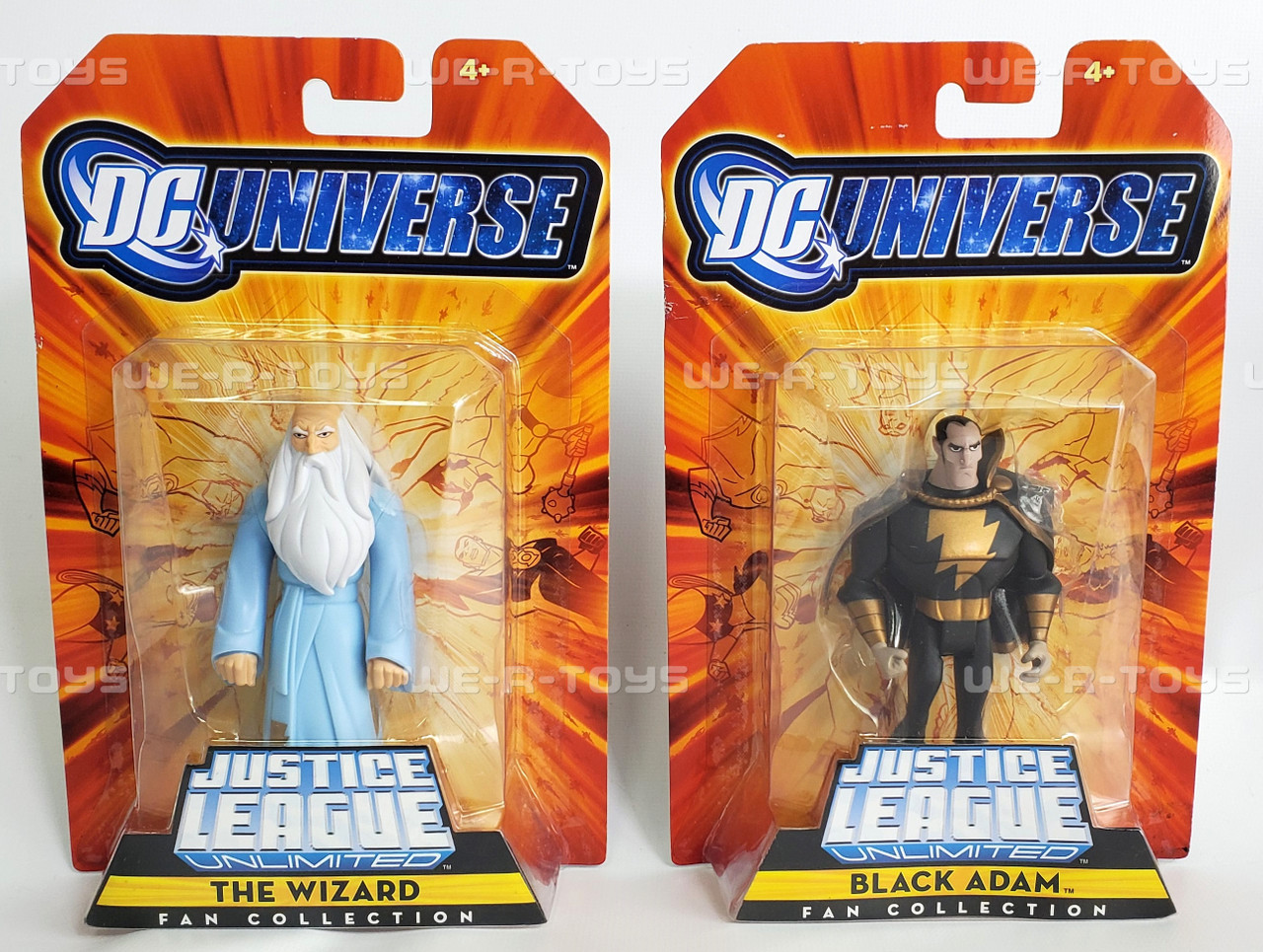 DC Universe JLU Shazam, Mary Batson, Black Adam & Wizard Figures