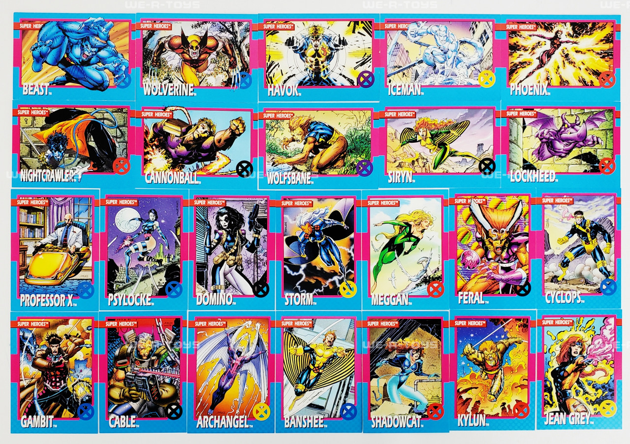 Marvel X-Men Series 1 Trading Cards Complete Set 1-100 With 5