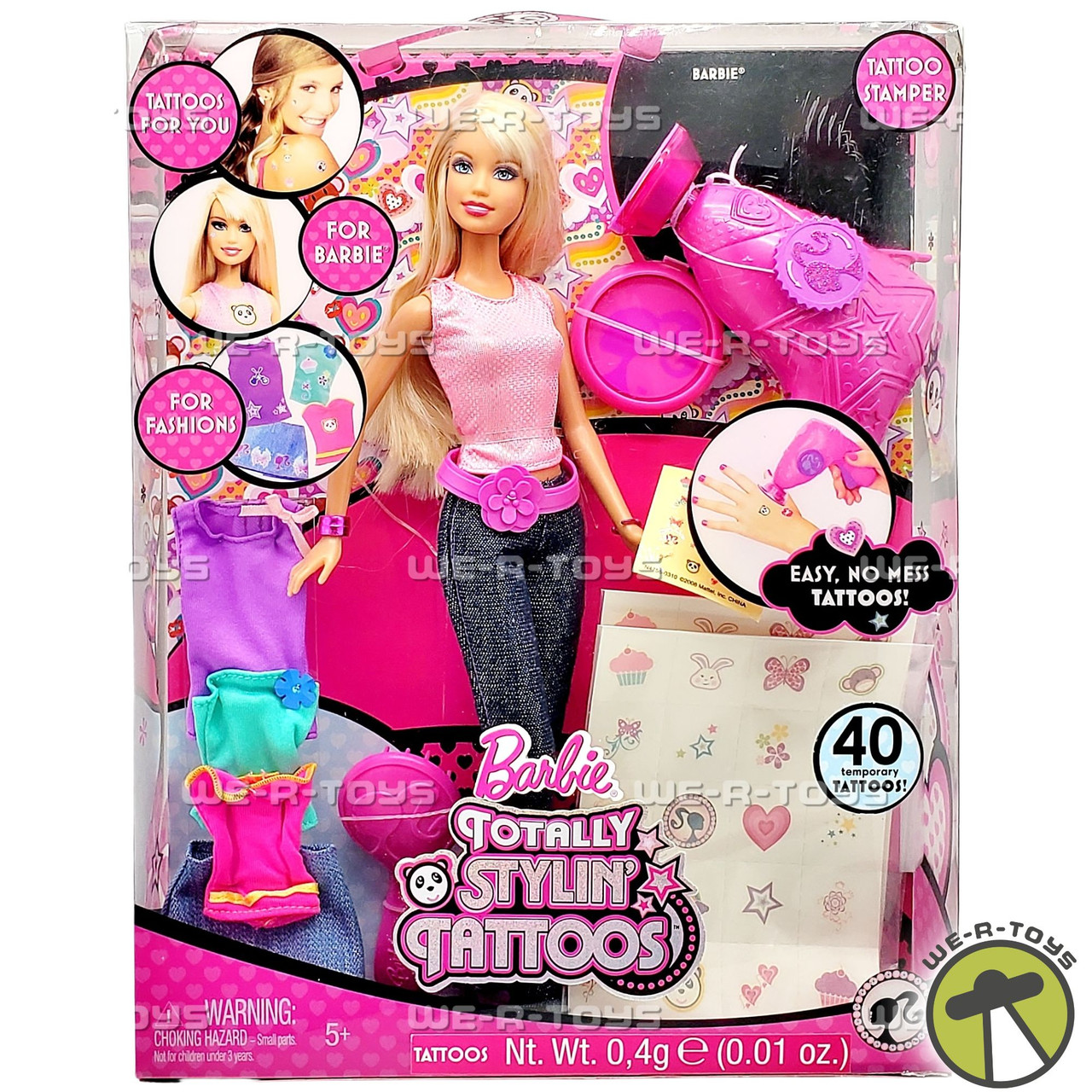 Barbie Totally Stylin' Tattoos Doll 2008 Mattel N4758 - We-R