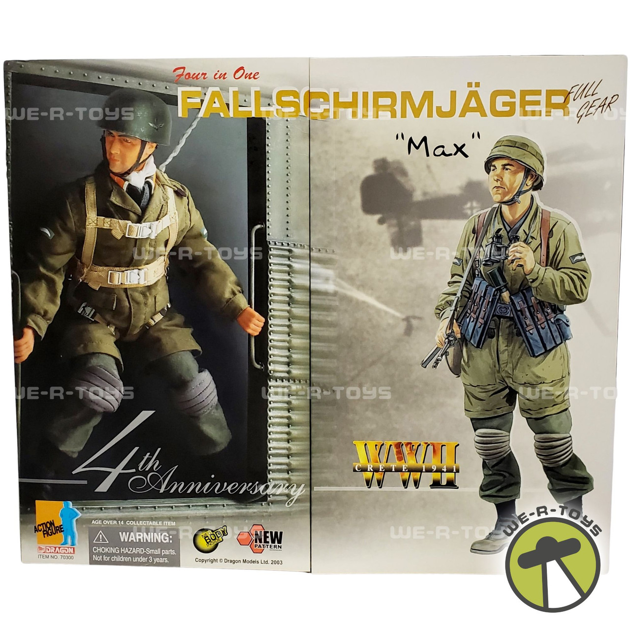Dragon 4 in 1 WWII Crete 1914 Fallschirmjager Max Action Figure