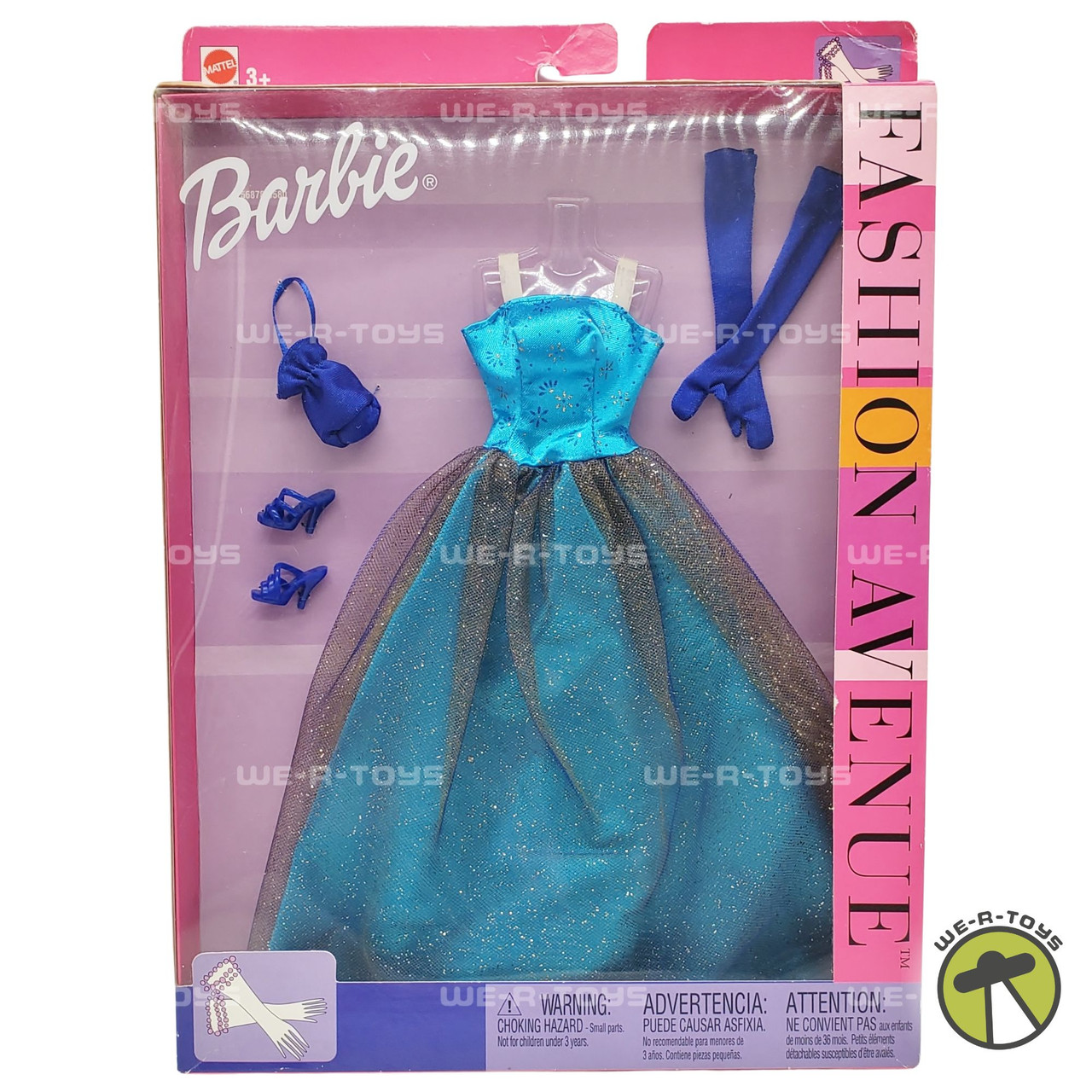 Barbie Fashion Avenue Blue Evening Gown Fashion 2002 Mattel #25755