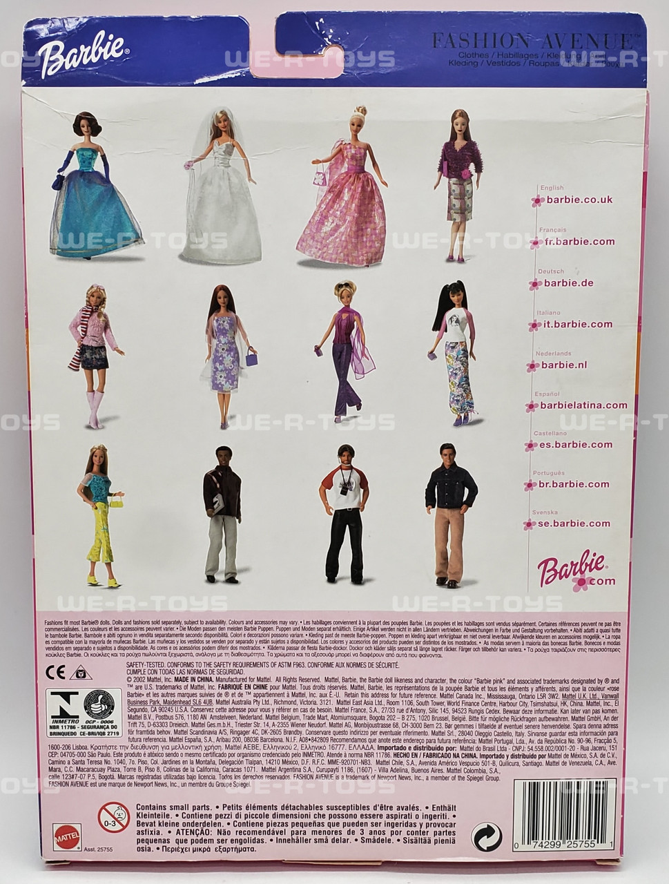 Barbie Fashion Avenue Blue Evening Gown Fashion 2002 Mattel #25755