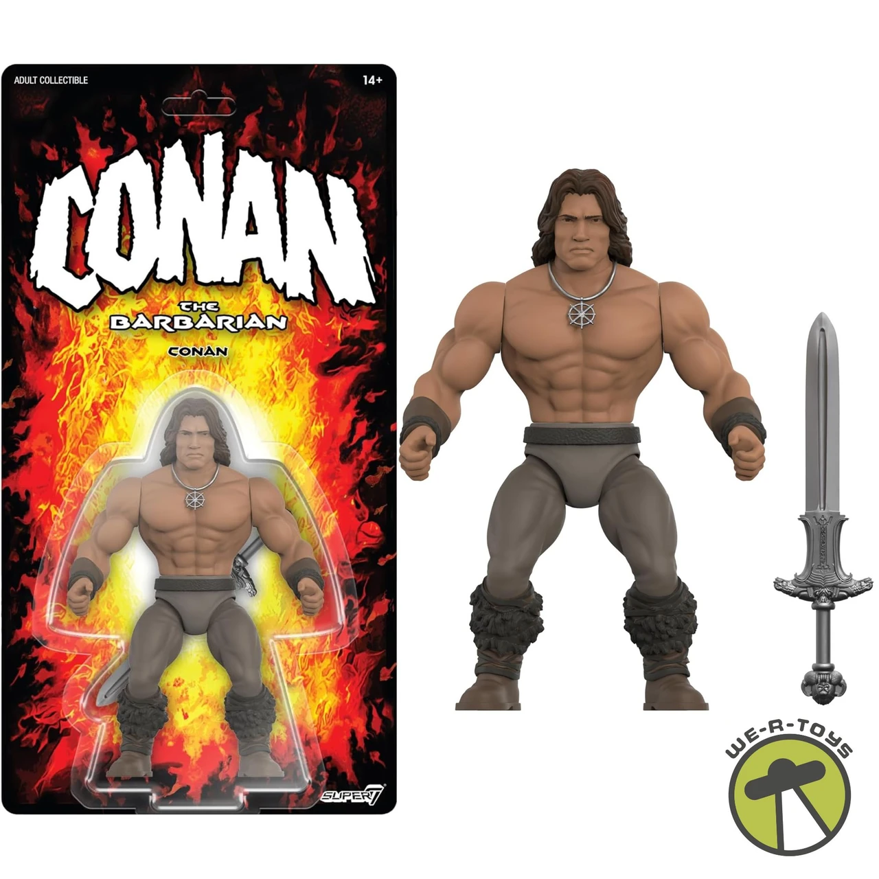 Super7 ReAction Conan Le Barbare – Figurine Articulée 14 Cm – Film 1982 – Épée Atlante – Collection Pop Culture