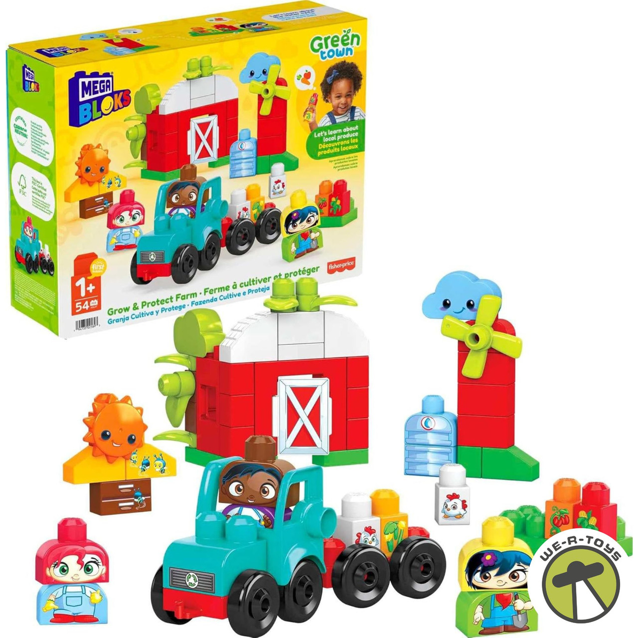 Mega BLOKS Toddler Building Blocks Green Town Grow Protect Farm
