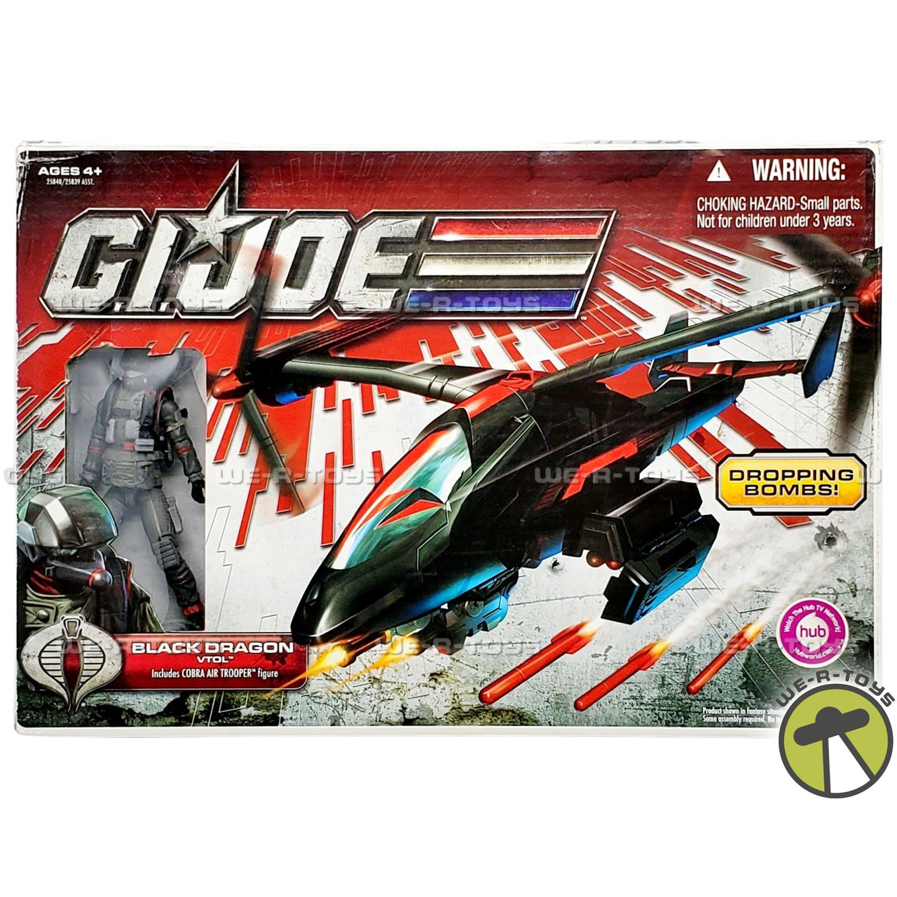 G.I. Joe Black Dragon VTOL With Cobra Air Trooper Figure Set 2010