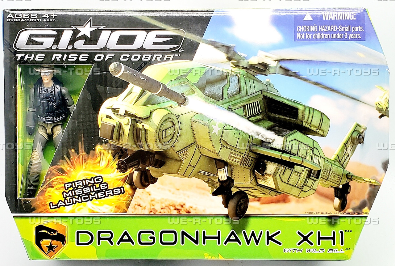 G.I. Joe Rise of Cobra Dragonhawk XH1 with Wild Bill Figure 2009