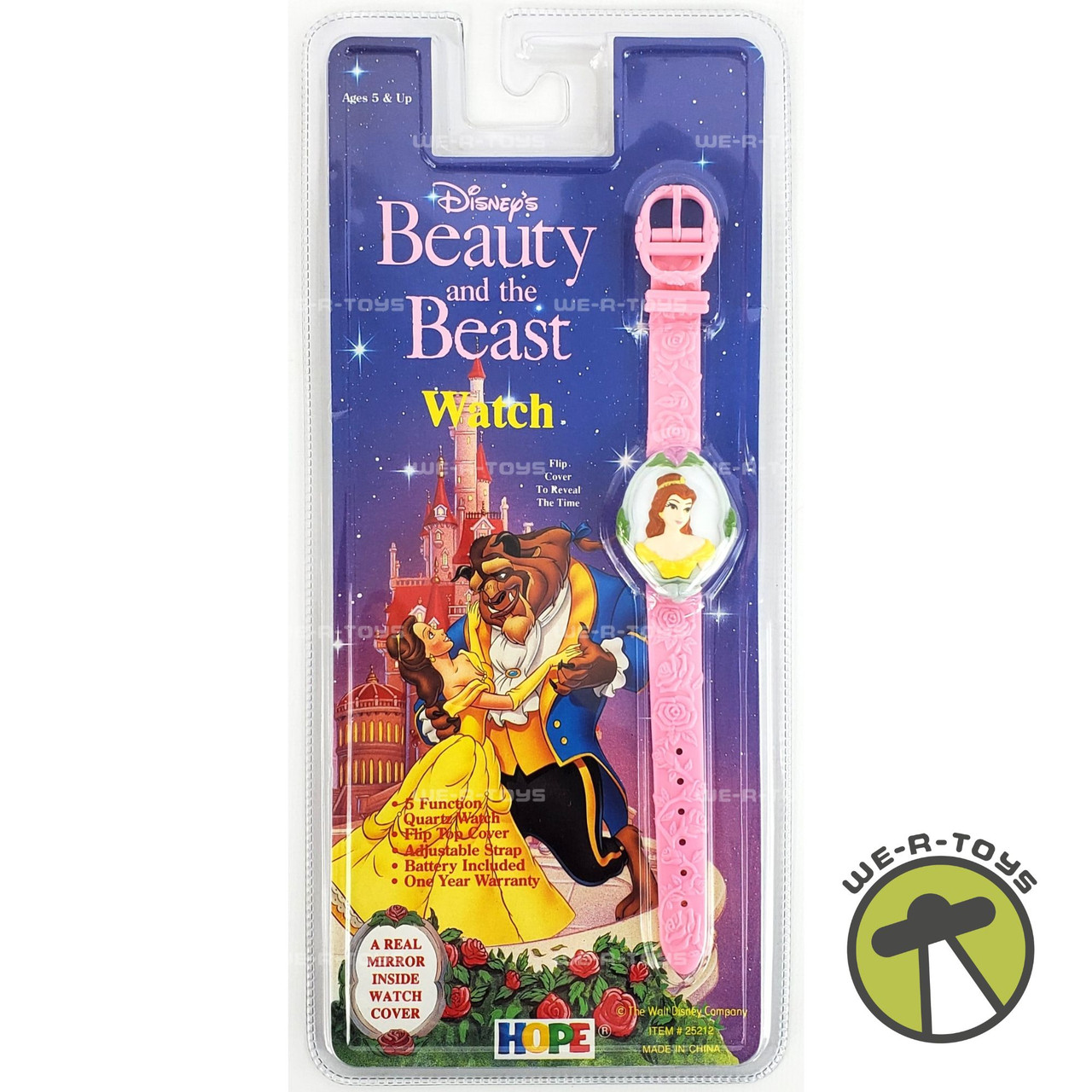 Disney's Beauty and the Beast Watch with Adjustable Pink Strap