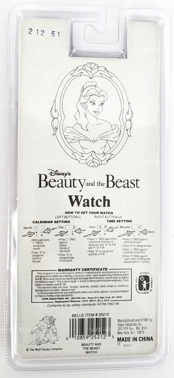 Disney's Beauty and the Beast Watch with Adjustable Pink Strap