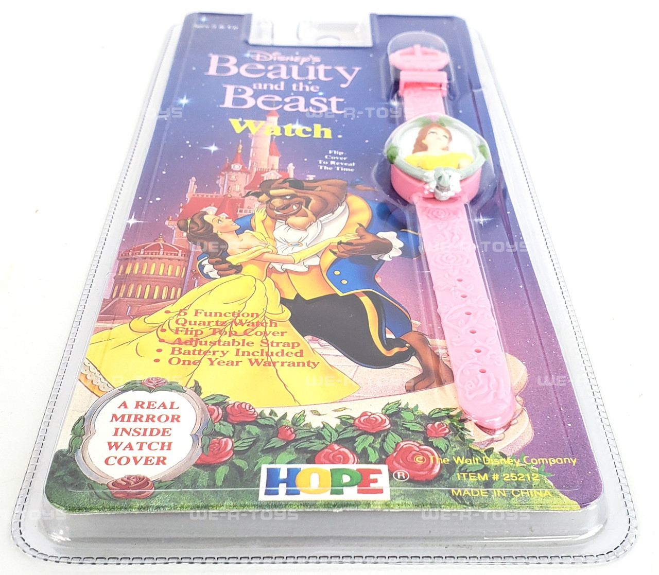 Disney's Beauty and the Beast Watch with Adjustable Pink Strap