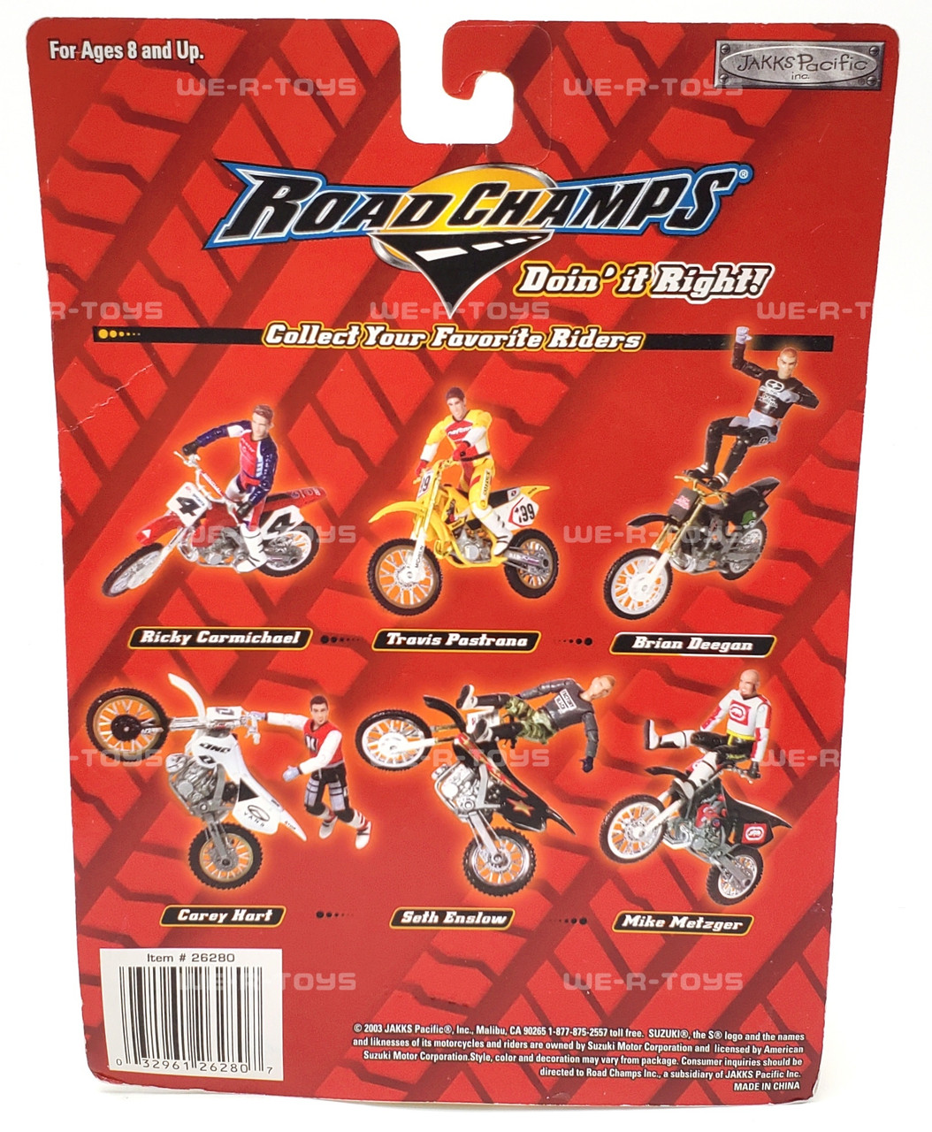 Road Champs MXS Carey Hart Action Figure & Bike 2003 Jakks Pacific