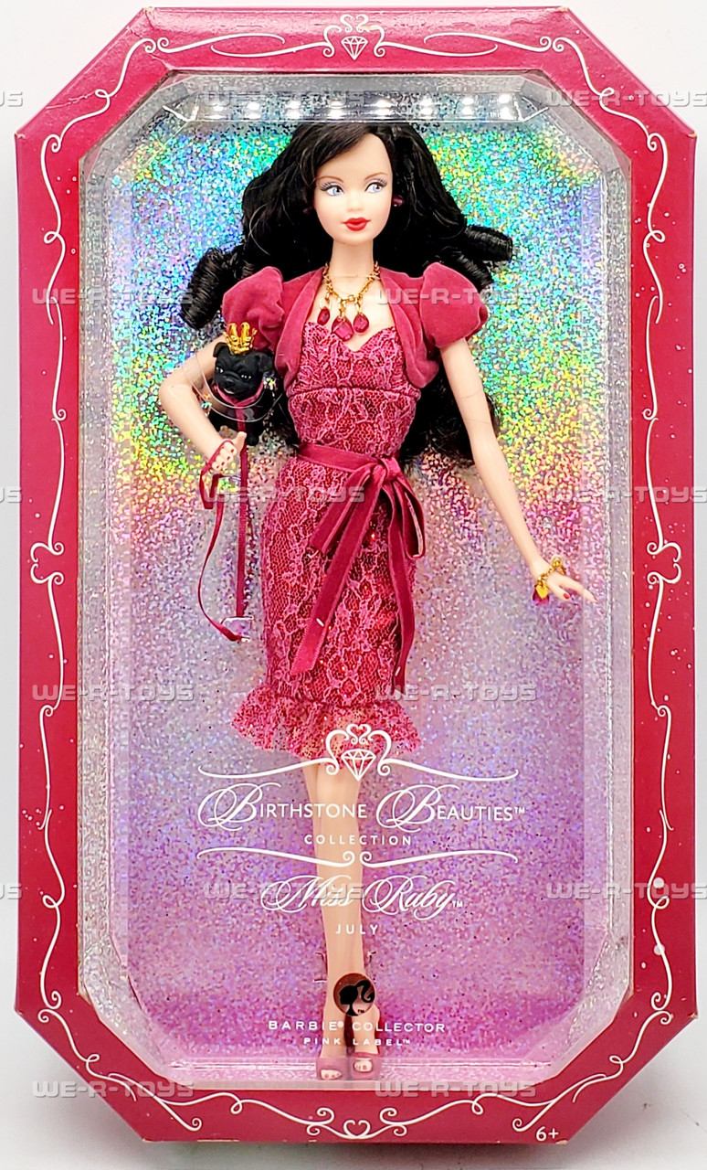 (未使用･未開封品)　バービー バースストーン・ビューティー・バービー 7月 ピンクラベル K8696 sdt40b8 Miss Ruby Barbie Doll July Birthstone Beauties Collection Pink