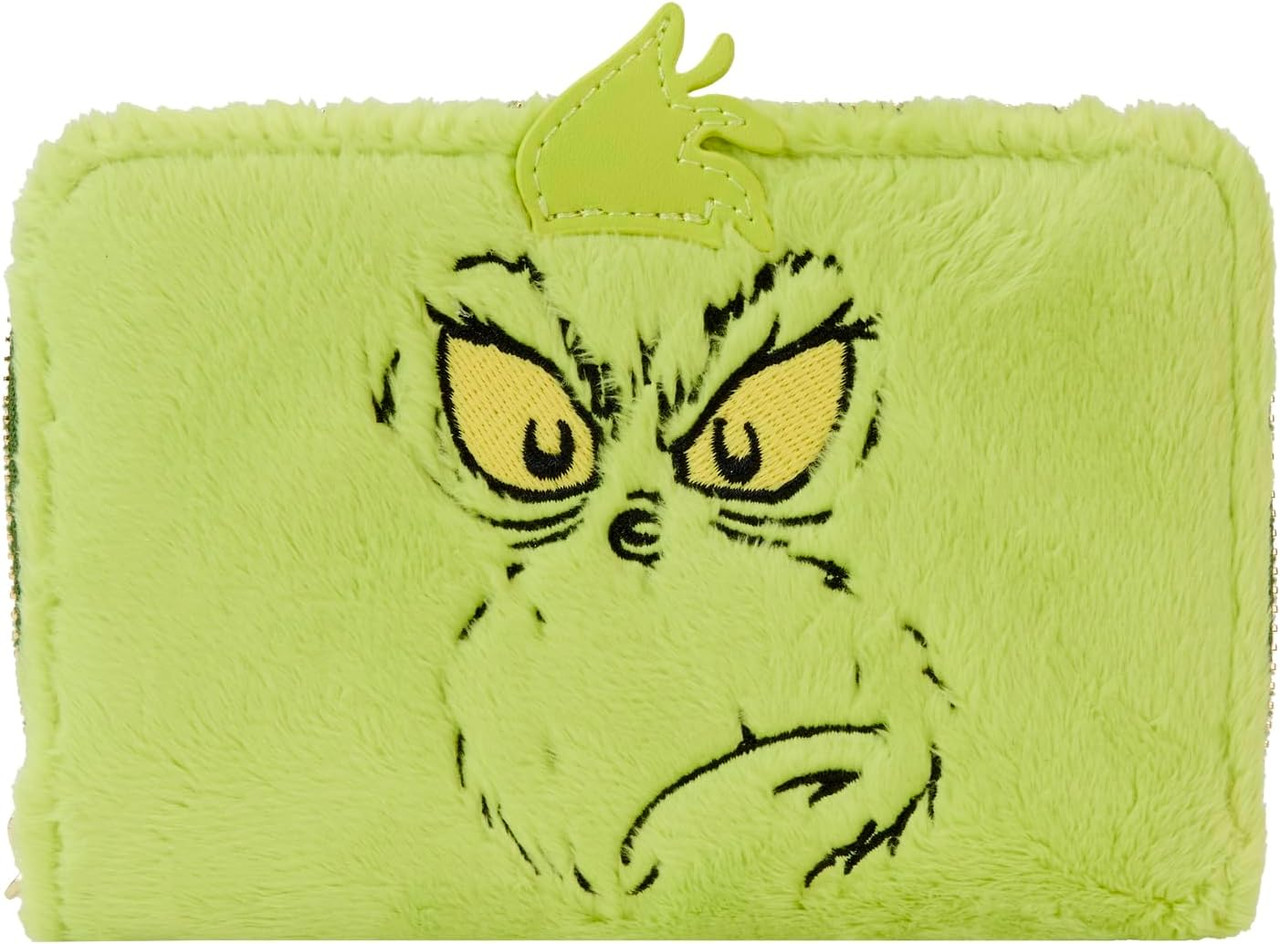 Seuss Plush Grinch Glow Cosplay Zip Around Wallet Loungefly
