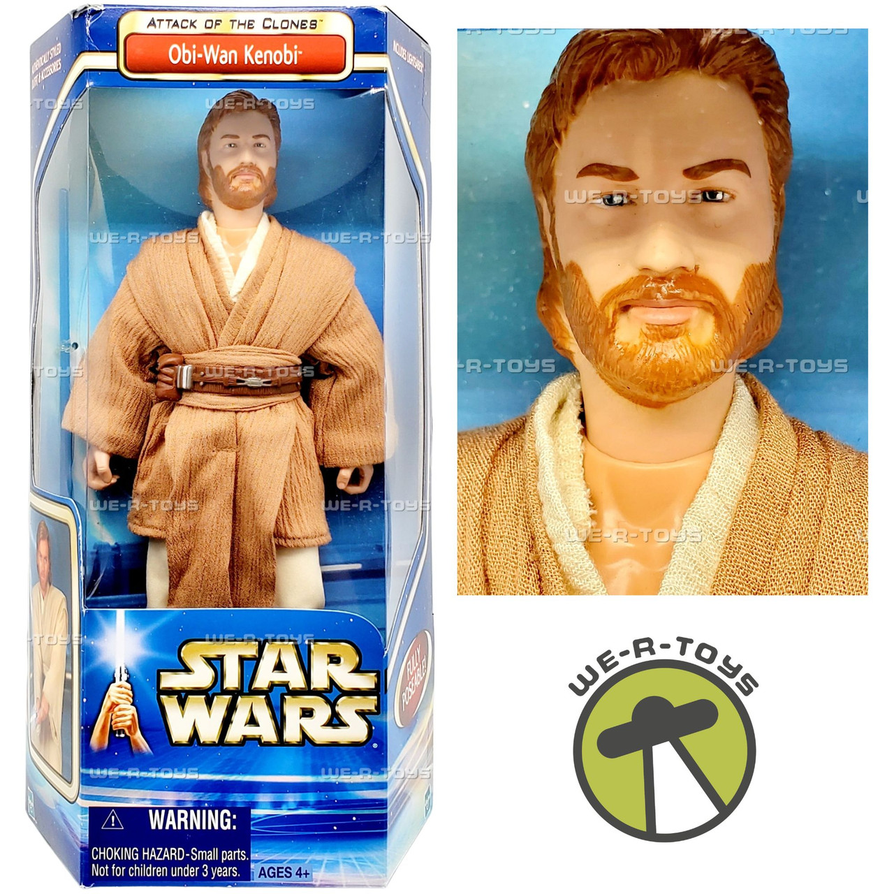 Action Figure Star Wars Obi-Wan Kenobi 15 Cm Hasbro 2000, Power Of The Jedi, Mega Action Con Spada Laser - 5