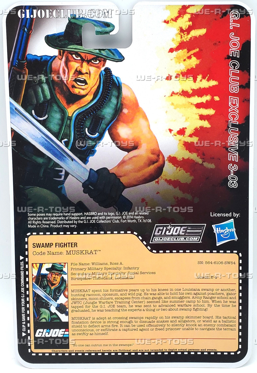 G.I. Joe A Real American Hero Muskrat (Swamp Fighter G.I. Joe A Real American Hero Muskrat (Swamp Fighter