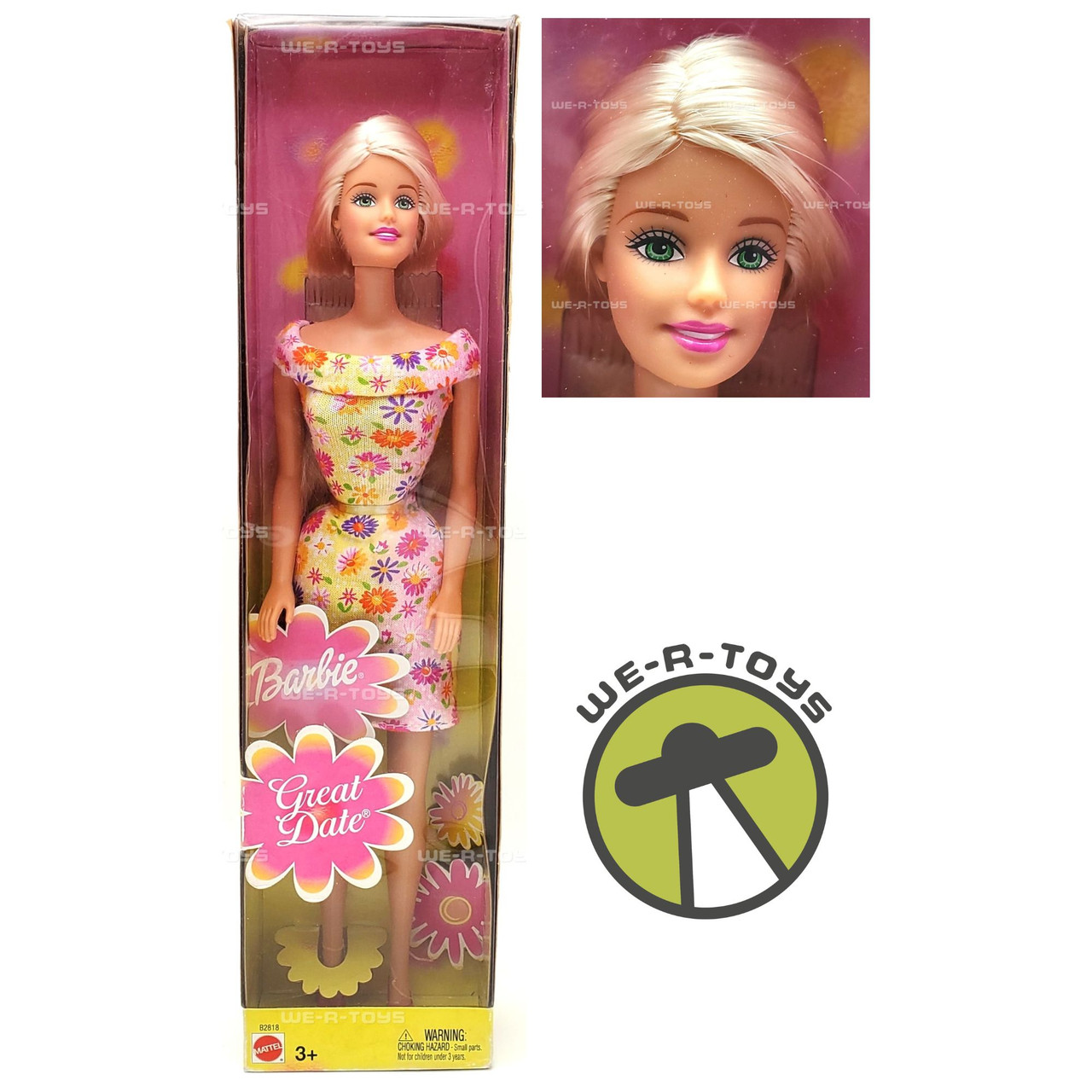 Barbie Great Date Doll with Yellow Floral Dress 2002 Mattel