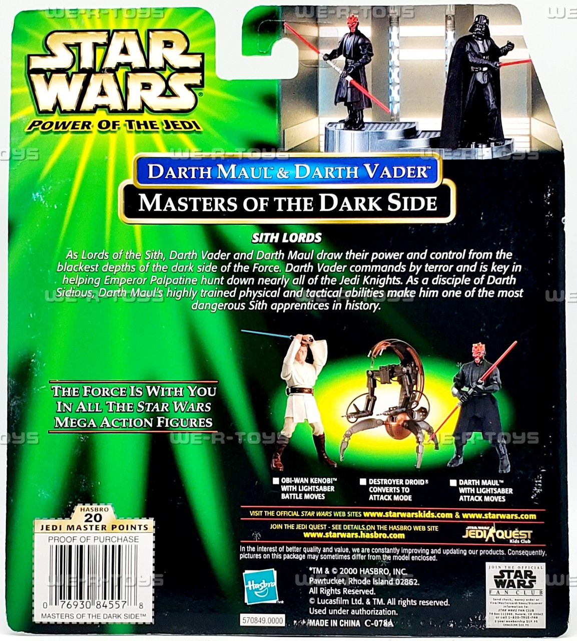 Star Wars Power of The Jedi Masters of The Dark Side Figure Set
