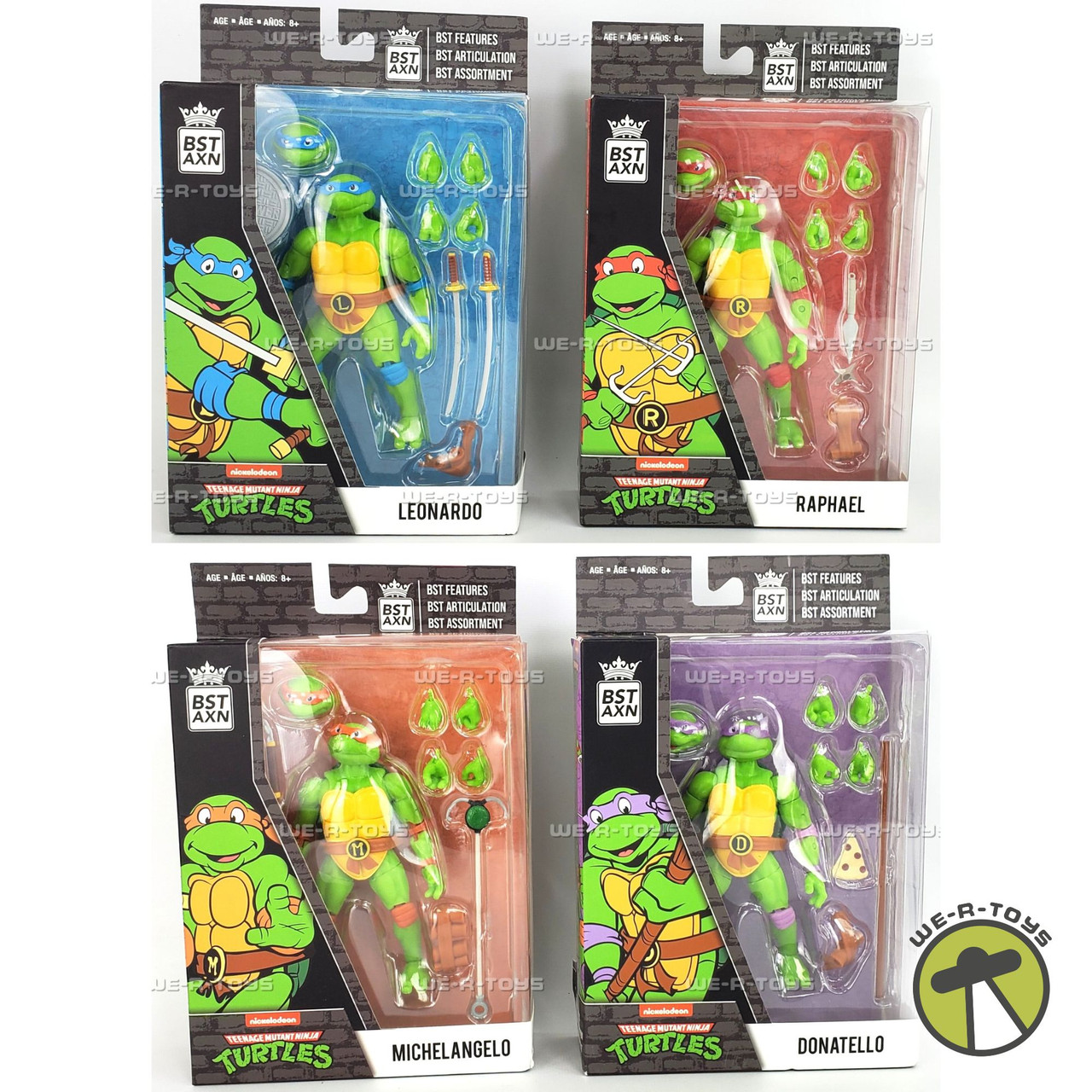 Teenage Mutant Ninja Turtles Lot of 4 Action Figures BST AXN The