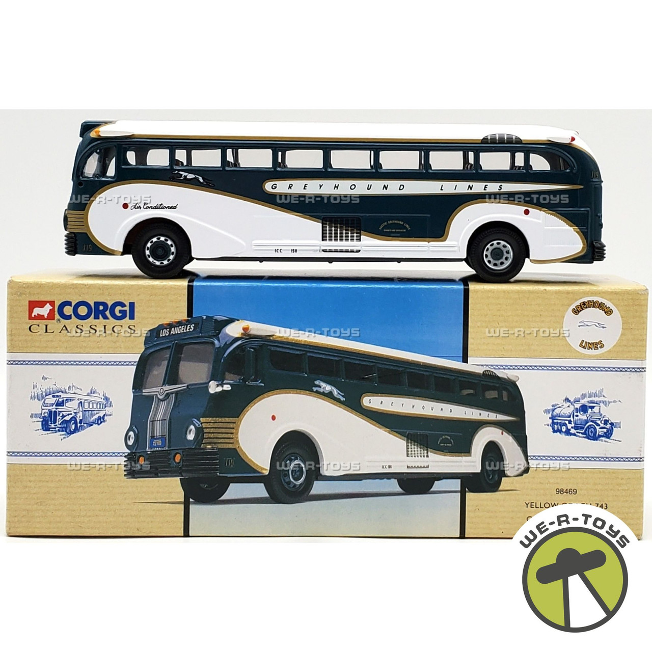 Corgi Classics Yellow Coach 743 Geyhound Lines Diecast Vehicle