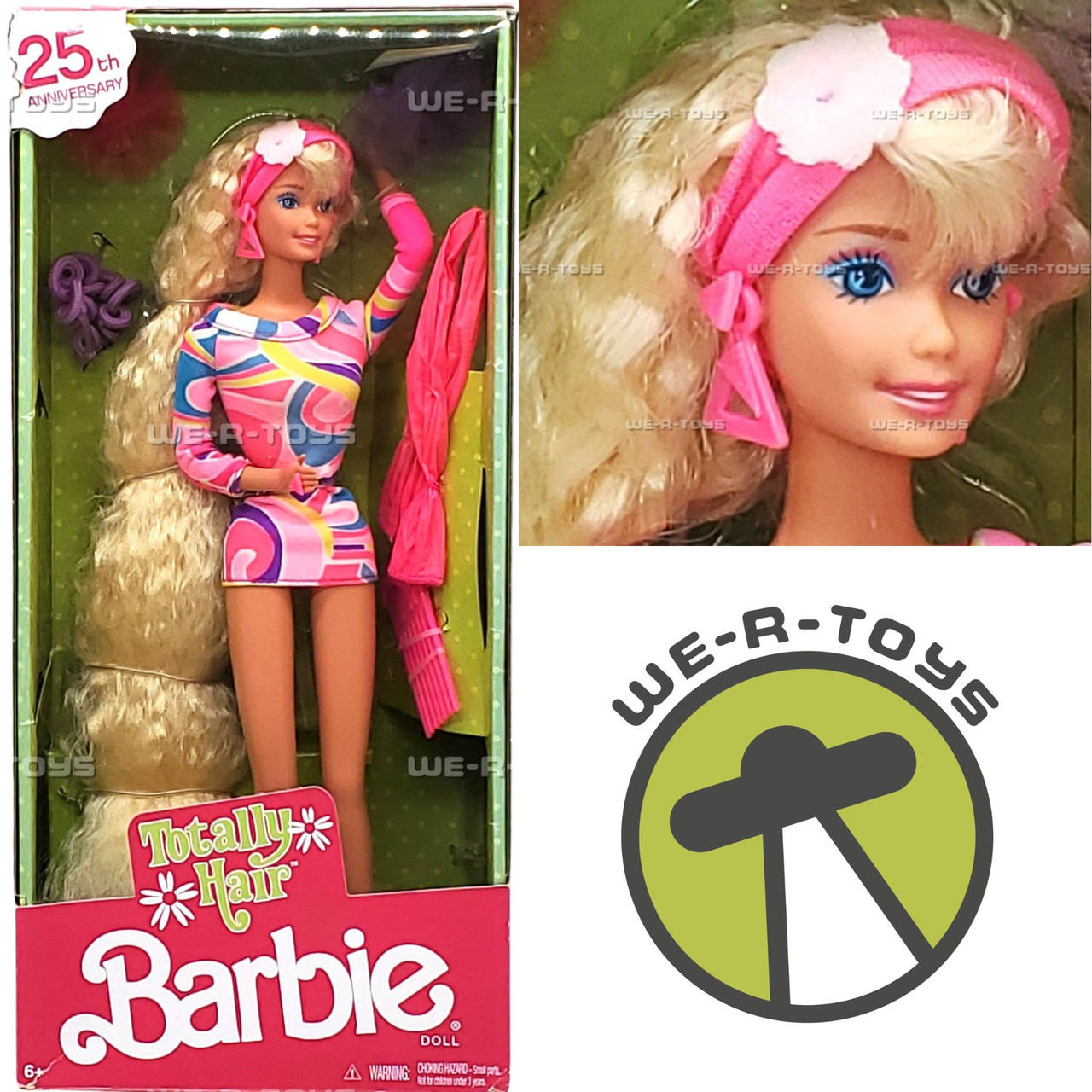 Totally Hair Barbie 25th Anniversary Doll 2016 Mattel DWF49 USED