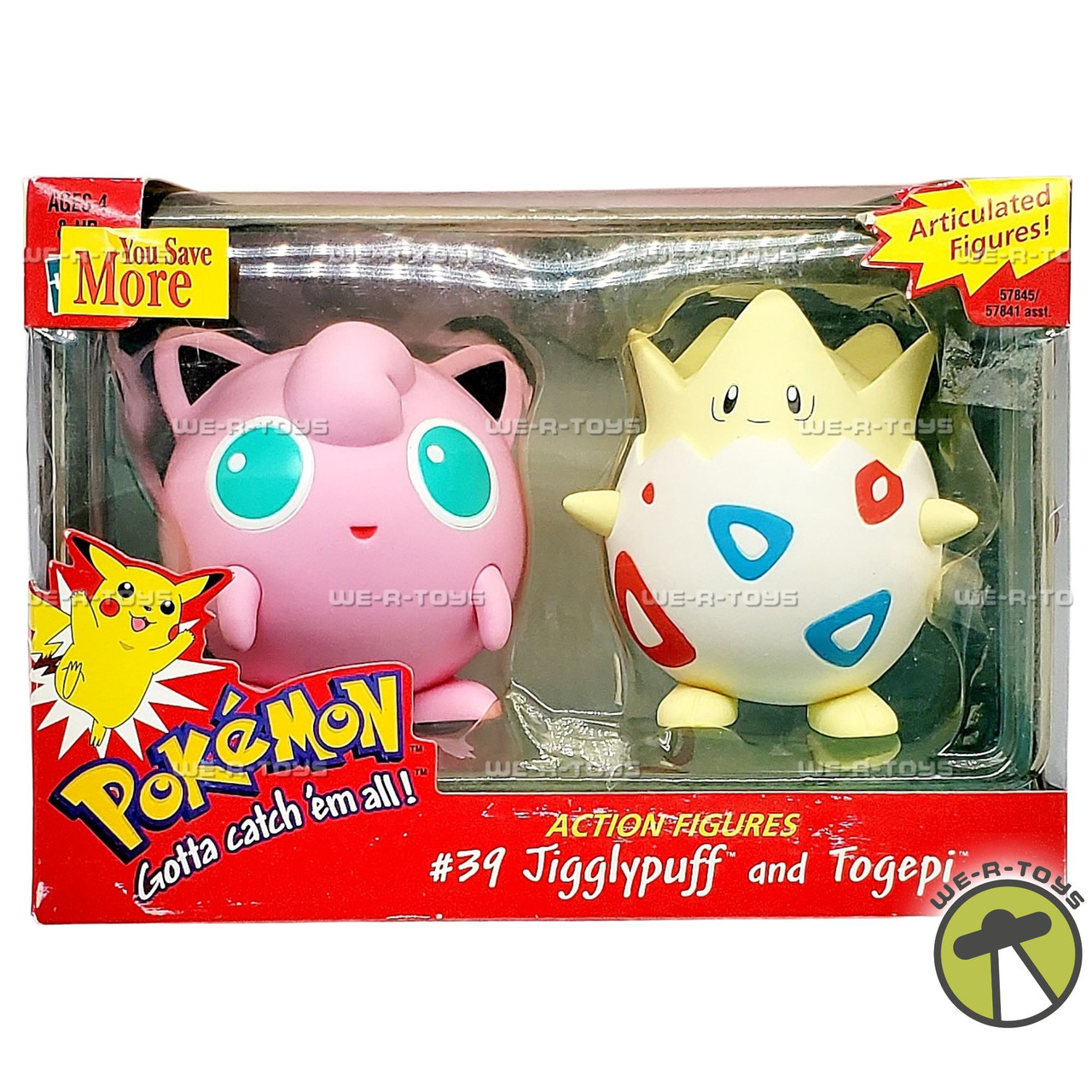 Pokémon Togepi and Jigglypuff Action Figure Set 1999 Hasbro