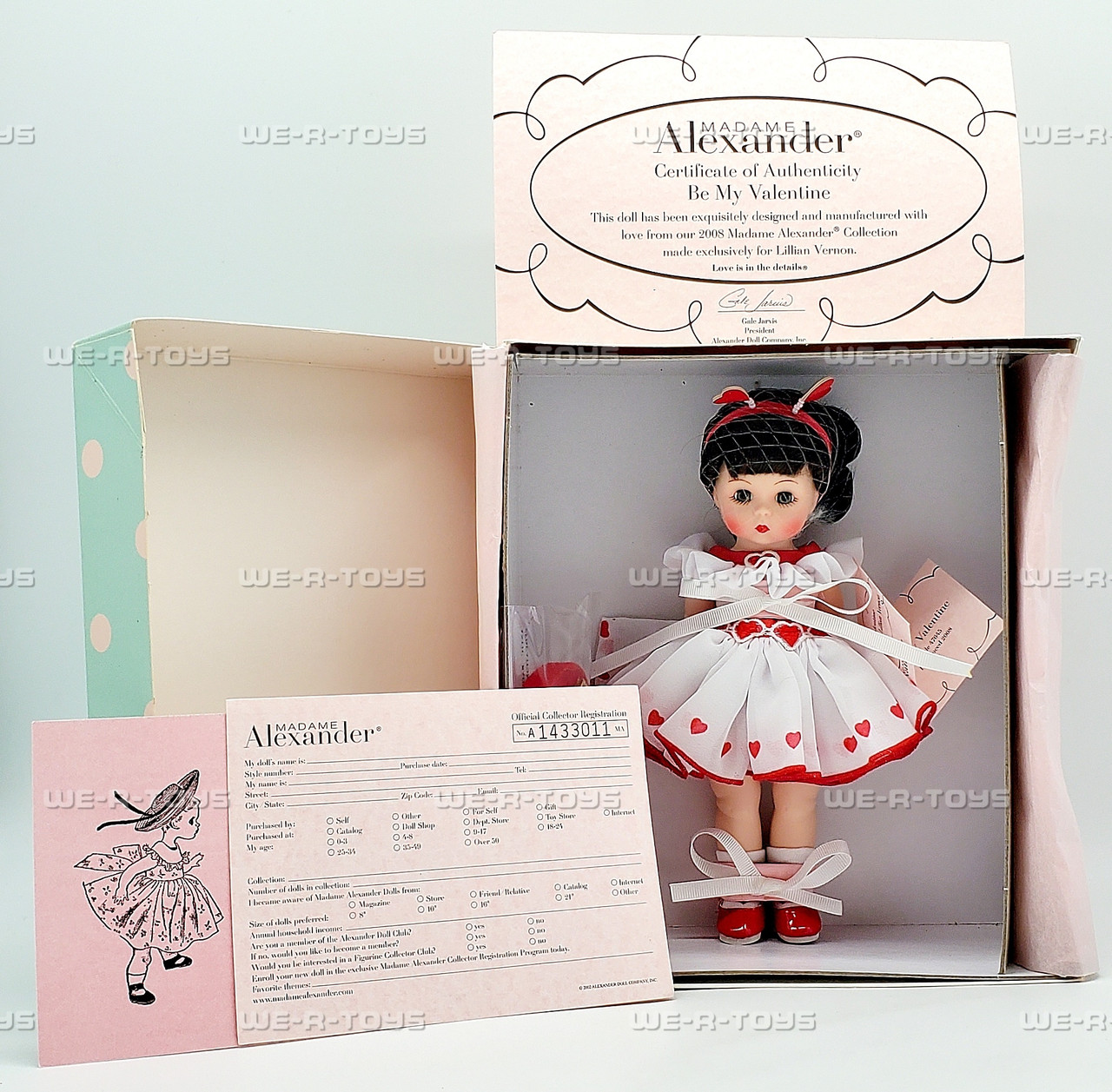 Madame Alexander Be My Valentine Doll 2008 Alexander Doll Company