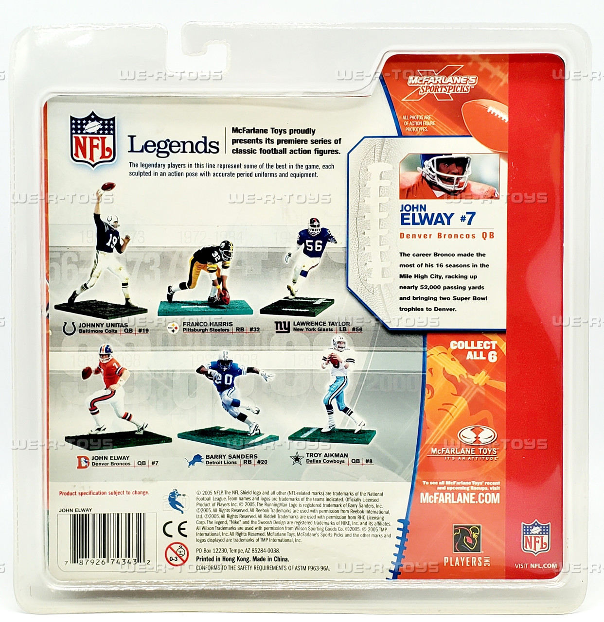 NFL Legends Denver Broncos No. 7 John Elway Figure 2005 McFarlane