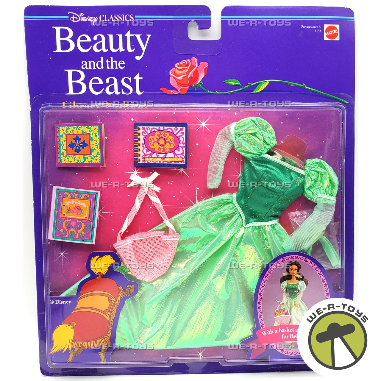 Disney Classics Beauty and the Beast Library Fashion 1992 Mattel