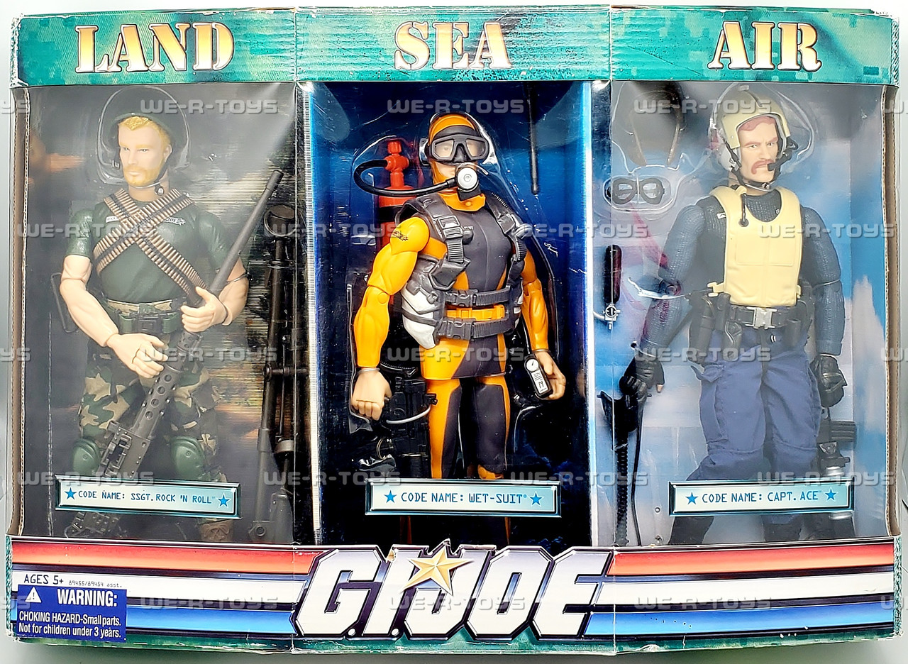 G.I. Joe Land Sea and Air Action Figure Set 2008 Hasbro 89455 - We