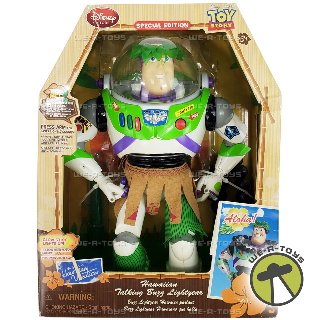 Disney Pixar Toy Story Hawaiian Talking Buzz Lightyear Figure