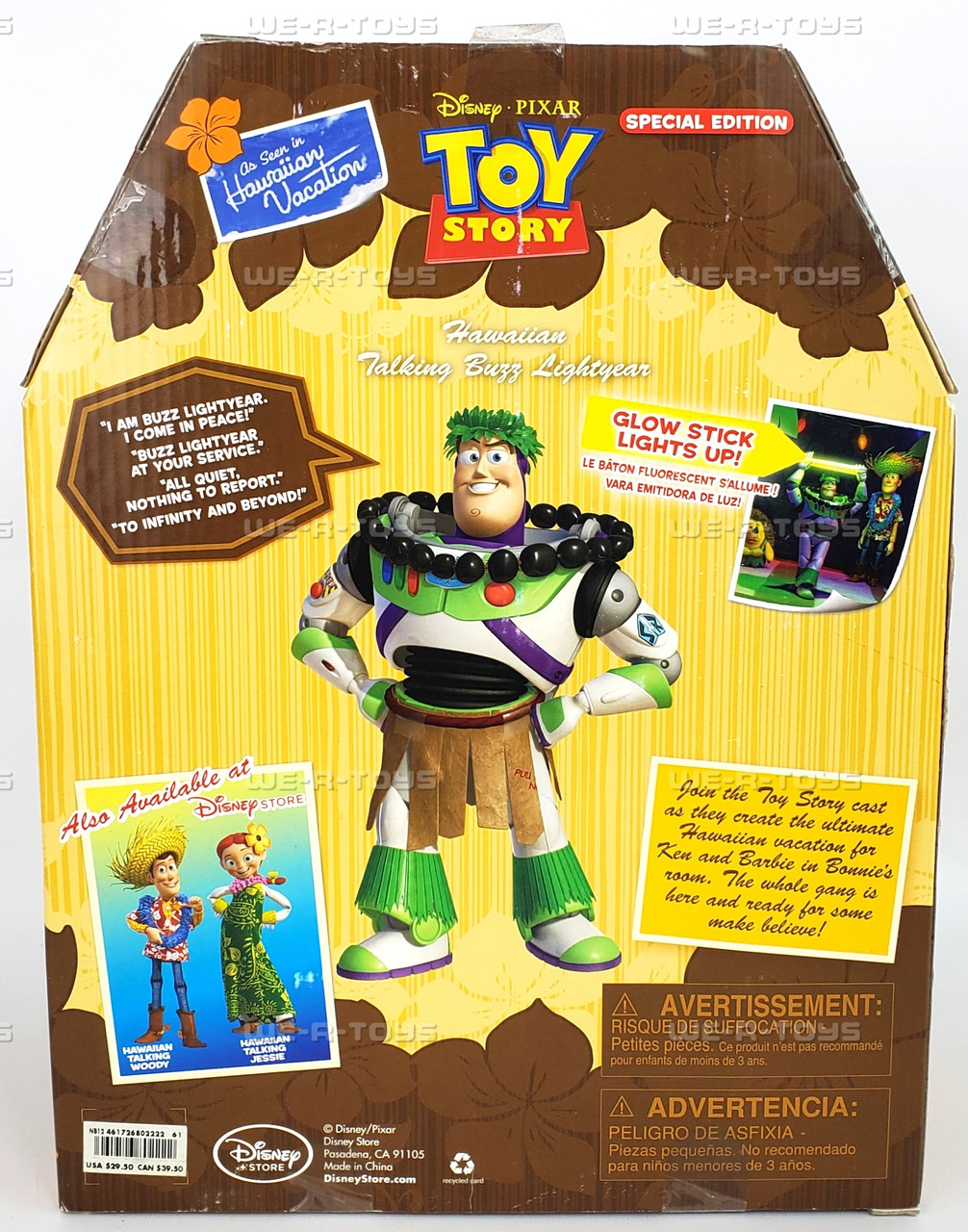 Disney Pixar Toy Story Hawaiian Talking Buzz Lightyear Figure