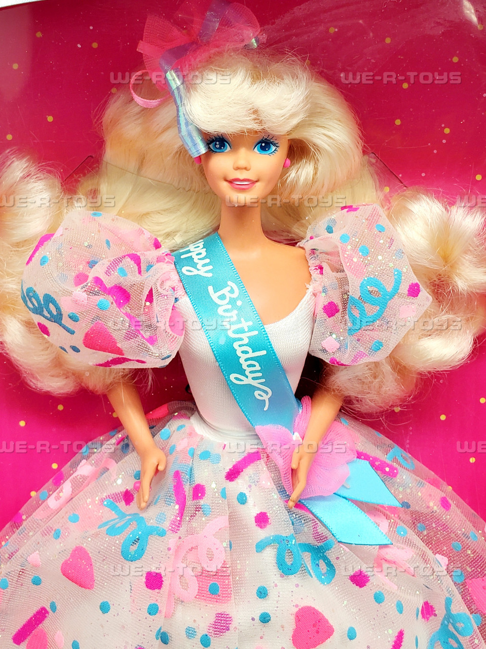 Birthday Barbie Doll Pink Confetti Dress 1994 Mattel 12954 - We-R-Toys Birthday Barbie Doll Pink Confetti Dress 1994 Mattel 12954 - We-R-Toys