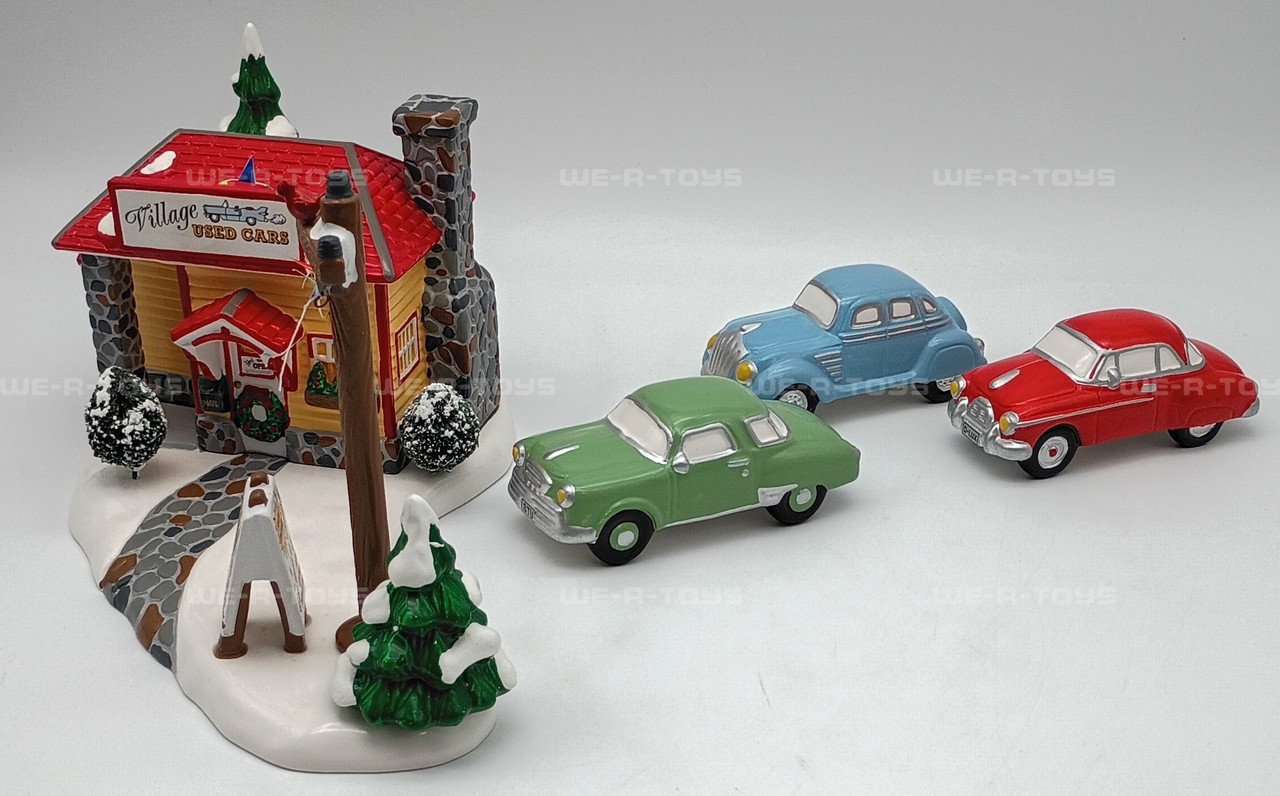 Department 56 Original Snow Village Used Car Lot Set of 5