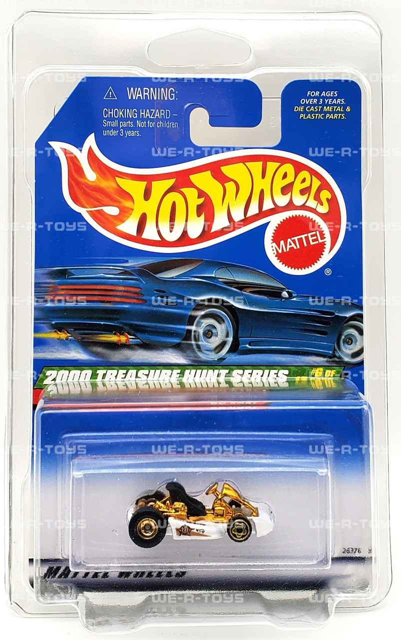 Hot Wheels Go Kart White/Gold 2000 Treasure Hunt Series 1999