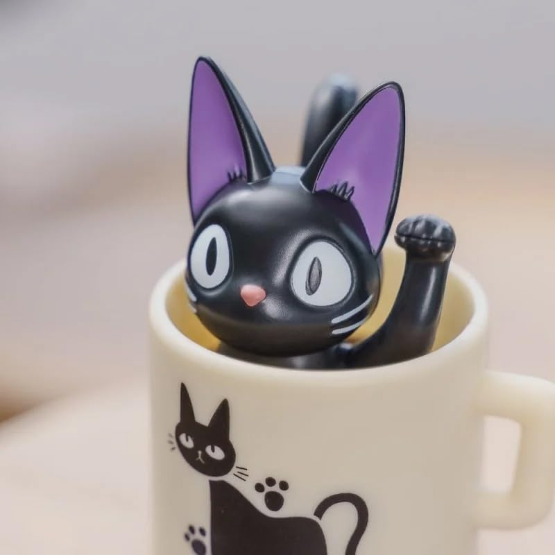 Kiki's Delivery Service 猫 ghibli レトロ レア Kiki's Delivery Service Jiji in Teacup Roly Poly Tilting Figure