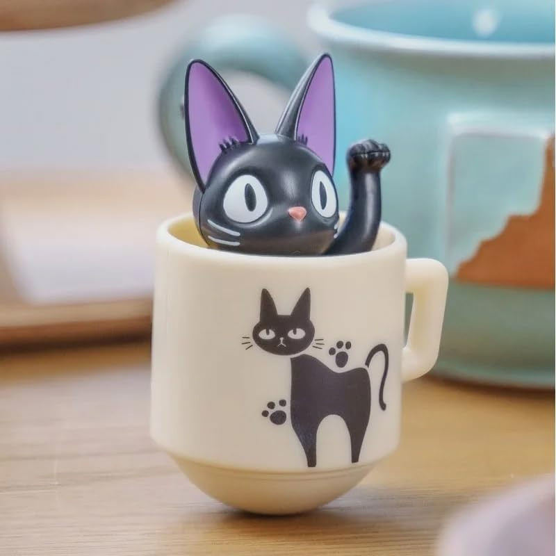 Kiki's Delivery Service Jiji in Teacup Roly Poly Tilting Figure
