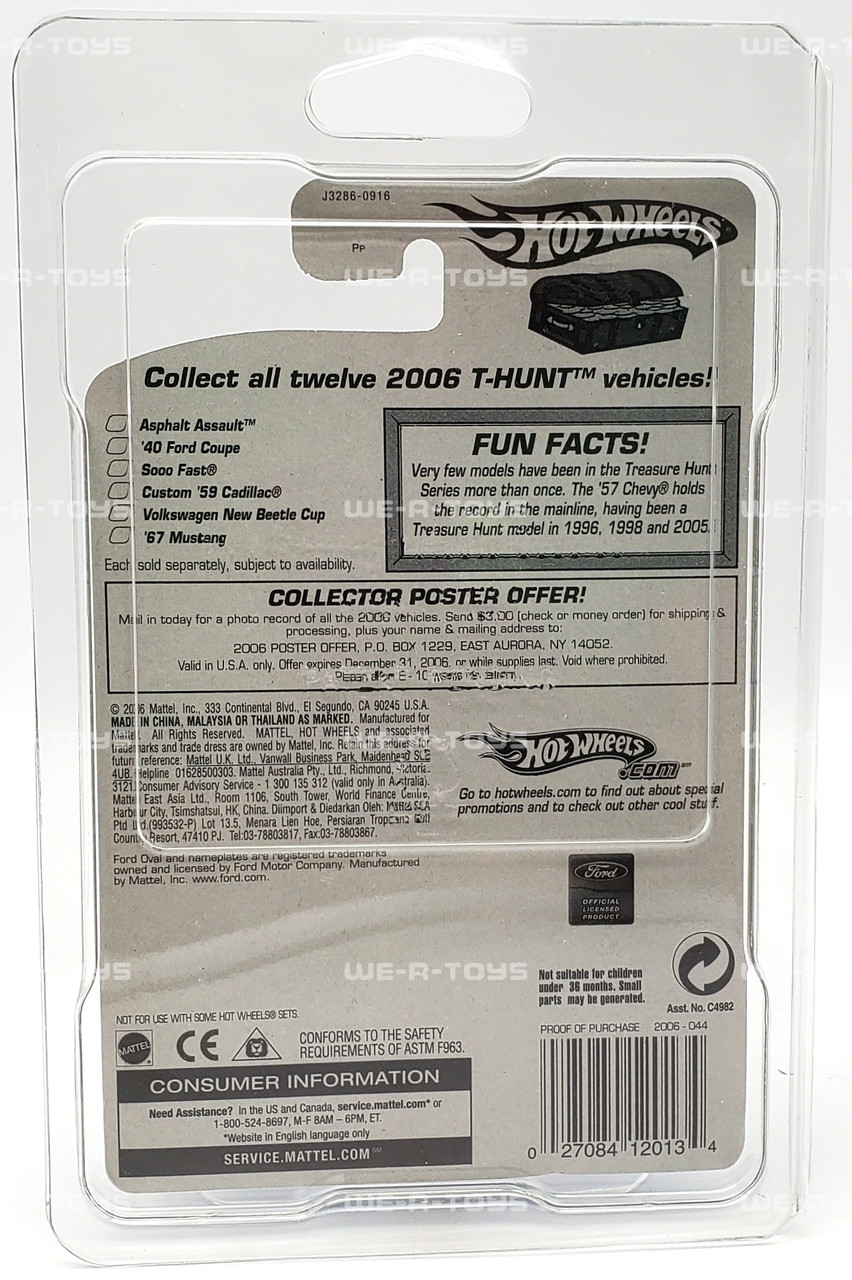 Custom 67 Mustang TreasureHunts トレジャーハント 2012 HOT WHEELS TREASURE HUNTS 67 CUSTOM MUSTANG 7/15 BLK