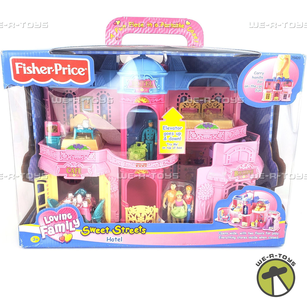 Fisher Price Loving Family Sweet Streets Hotel Playset 2002 Mattel