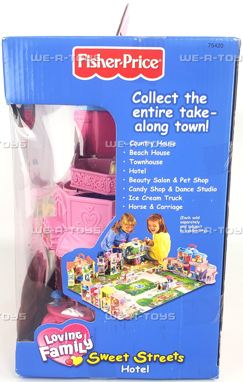 Fisher Price Loving Family Sweet Streets Hotel Playset 2002 Mattel