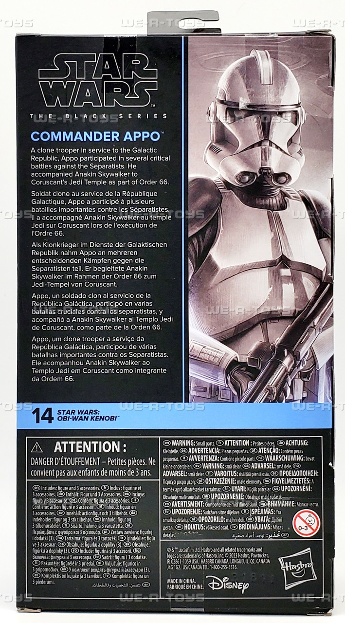 Star Wars The Black Series - Clone Commander Appo - The Clone Commander Appo The Clone Wars 15cm 5010996211972 Star Wars The Black Series - Clone Commander Appo - The Clone Commander Appo The Clone Wars 15cm 5010996211972