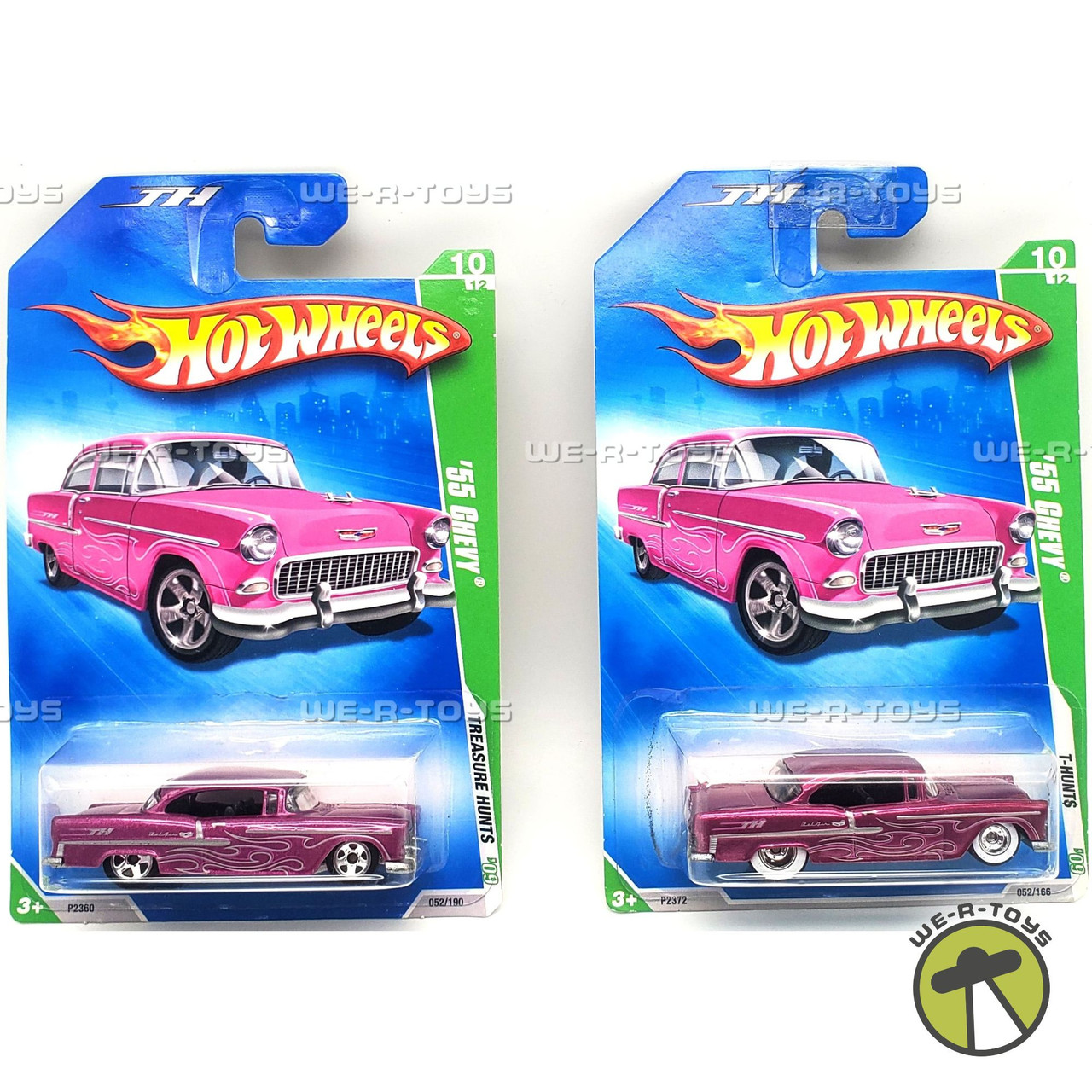 Hot Wheels Lot of 2 '55 Chevy Vehicle 10/12 Treasure Hunts 2008